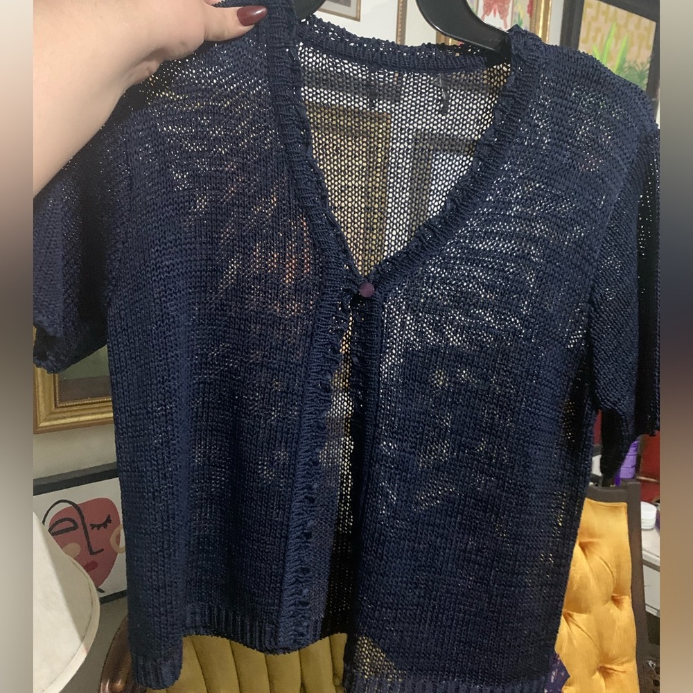 Blue cardigan